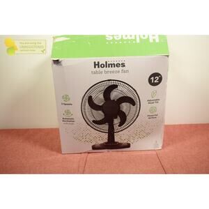 Holmes 12" Table Breeze Table Oscillating Fan Black